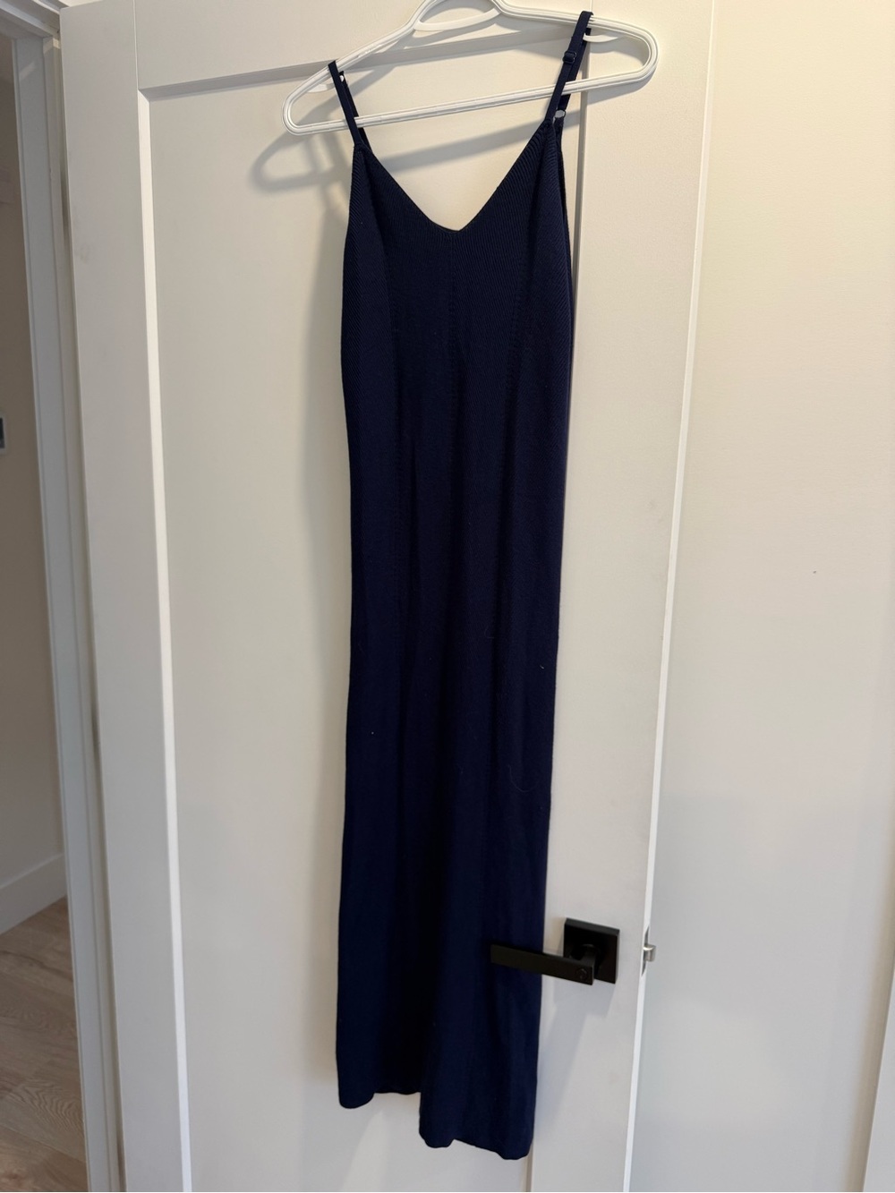Navy Maxi Slip Dress with Adjustable Straps